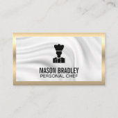 Führungskraft Koch | Kulinarisches Gold Metallic B Visitenkarte (Vorderseite)