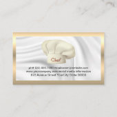 Führungskraft Koch | Kulinarisches Hat Metallic Bu Visitenkarte (Rückseite)