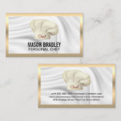 Führungskraft Koch | Kulinarisches Hat Metallic Bu Visitenkarte (Vorne/Hinten)