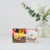 Führungskraft Koch Lebensmittel auf der Tabelle Visitenkarte (Stehend Vorderseite)