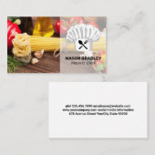 Führungskraft Koch Lebensmittel auf der Tabelle Visitenkarte (Vorne/Hinten)