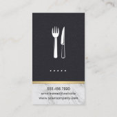 Führungskraft Koch Ledermatte Visitenkarte (Rückseite)