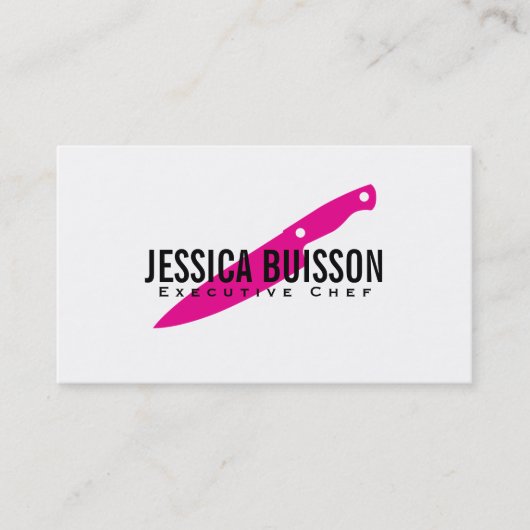 Führungskraft Koch (Magenta) Visitenkarte (Vorderseite)