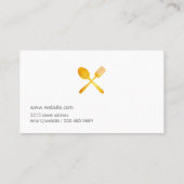 Führungskraft Koch Marmor Visitenkarte (Rückseite)