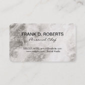 Führungskraft Koch Marmorschleifhauben Visitenkarte (Rückseite)