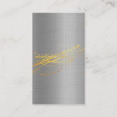 Führungskraft Koch | Metallischer Hintergrund Visitenkarte (Rückseite)