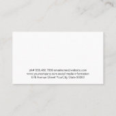 Führungskraft Koch Moderne Küche Visitenkarte (Rückseite)