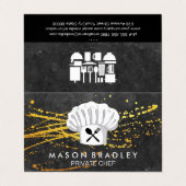 Führungskraft Koch Moderne Visitenkarten (Außenseite Aufgefaltet)