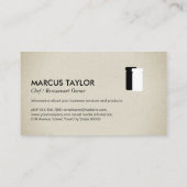 Führungskraft Koch Restaurant Eigentümer Visitenkarte (Rückseite)