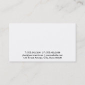 Führungskraft Koch | Silber Visitenkarte (Rückseite)