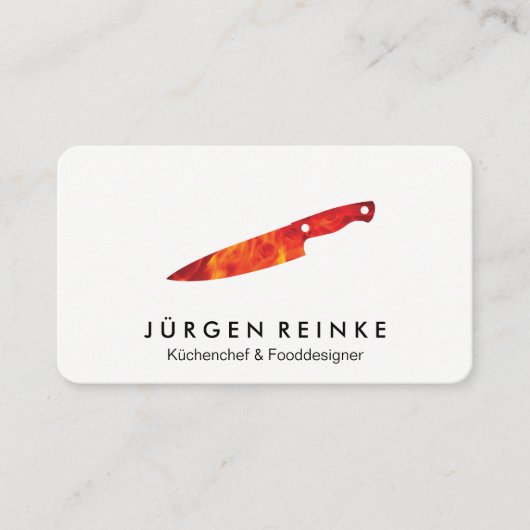 Führungskraft Koch Slate Fire Knier Visitenkarte (Vorderseite)