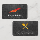 Führungskraft Koch Slate Fire Knier Visitenkarte (Vorne/Hinten)