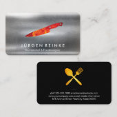 Führungskraft Koch Slate Fire Knier Visitenkarte (Vorne/Hinten)