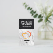 Führungskraft Koch-Symbol | Verspätung Visitenkarte (Stehend Vorderseite)