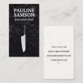 Führungskraft Koch | Verspätung | Kulinarisches Me Visitenkarte (Vorne/Hinten)