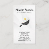 Führungskraft Koch | Wok Pan und Ei Visitenkarte (Vorderseite)