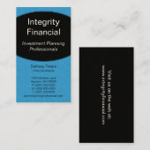 Führungskraft kurbelt die Visitenkarte, helles Bla Visitenkarte (Vorne/Hinten)