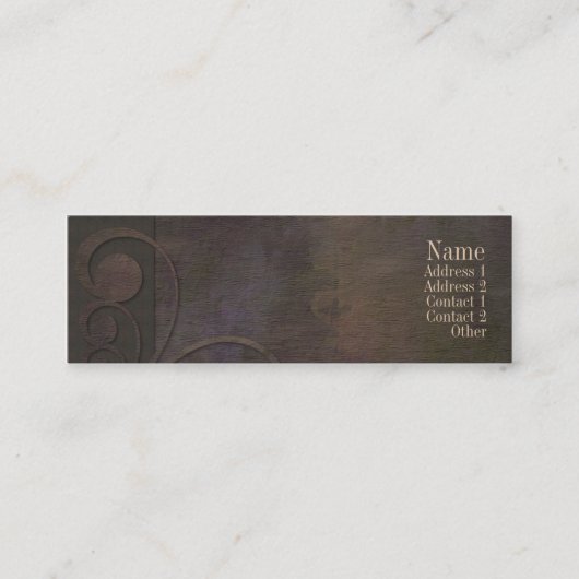 Führungskraft kurvt dunkle Kontakt-Karte Telefonnummerkarte (Vorderseite)