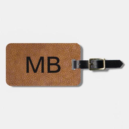 Führungskraft-Leder-Blick Gepäckanhänger (Vorderseite horizontal)