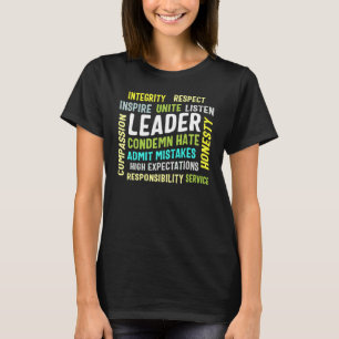 Führungskraft Leiter Integrität Vereinen Cottageco T-Shirt