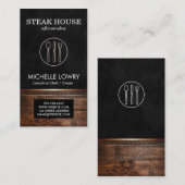 Führungskraft Lux Black Silverware und Holz Visitenkarte (Vorne/Hinten)