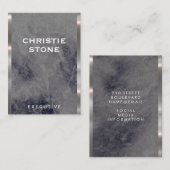 Führungskraft Lux Trim | Schwarzer Marmor Visitenkarte (Vorne/Hinten)