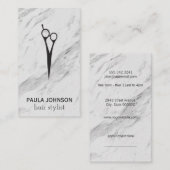 Führungskraft Marble Muster Friseur Salon Stylist Visitenkarte (Vorne/Hinten)