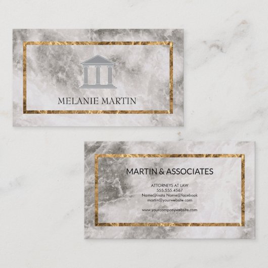 Führungskraft Marmorgoldfolie Visitenkarte (Vorne/Hinten)