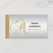 Führungskraft-mit Monogramm Visitenkarte (Vorderseite)