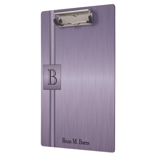 Führungskraft Monogram Design - Amethyst Klemmbrett (Links)