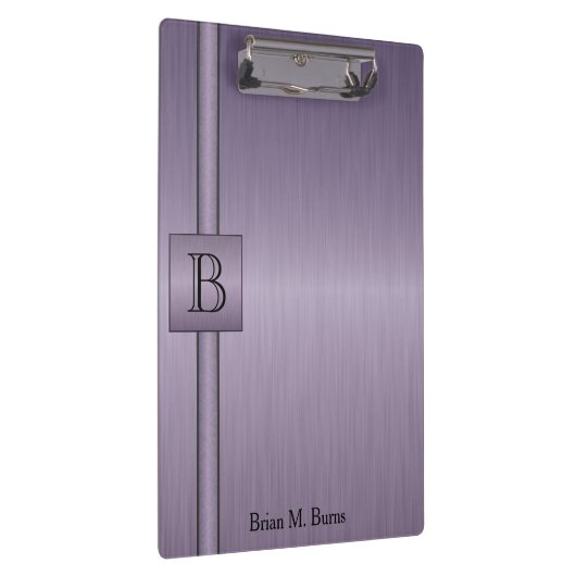 Führungskraft Monogram Design - Amethyst Klemmbrett (Rechts)