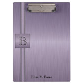 Führungskraft Monogram Design - Amethyst Klemmbrett (Vorderseite)