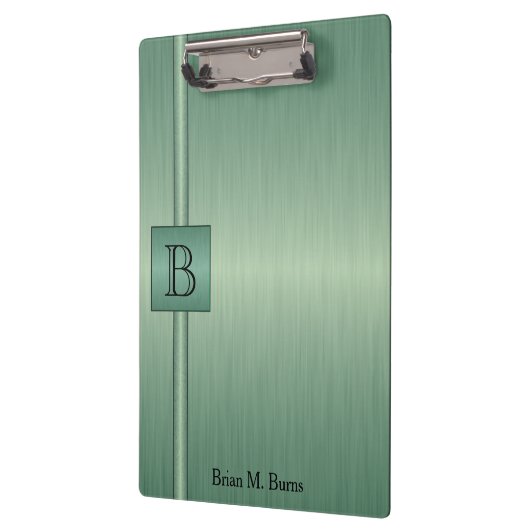 Führungskraft Monogram Design - Emerald Klemmbrett (Links)