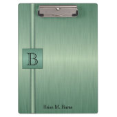 Führungskraft Monogram Design - Emerald Klemmbrett (Vorderseite)