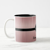 Führungskraft Monogram Design - Ruby Brush Steel Zweifarbige Tasse (Links)