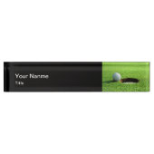 Führungskraft Monogram Golf Gift Desk Name Plakat Namensplakette (Vorderseite)