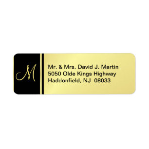 Führungskraft-Monogramm-Aufkleber - Gold u.