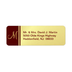 Führungskraft-Monogramm-Aufkleber - Gold u.