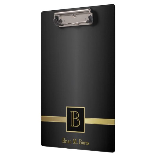 Führungskraft-Monogramm-Design Klemmbrett (Links)