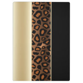 Führungskraft-Monogramm-Leopard-Entwurf | Klemmbrett (Rückseite)