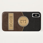 Führungskraft-Monogramm-Namen-Schablone Case-Mate iPhone Hülle (Rückseite (Horizontal))