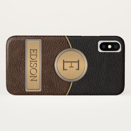 Führungskraft-Monogramm-Namen-Schablone Case-Mate iPhone Hülle (Rückseite (Horizontal))