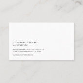 Führungskraft | Monogramm | Unternehmen Visitenkarte (Rückseite)