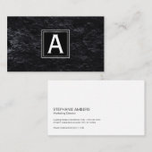 Führungskraft | Monogramm | Unternehmen Visitenkarte (Vorne/Hinten)