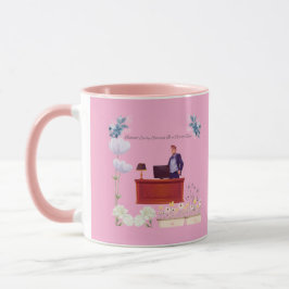 Führungskraft rosa tasse