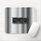 Führungskraft - Schwarz-Silber-Metallic-Akzente Mousepad (Mit Mouse)