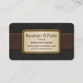 Führungskraft Schwarz und Braun Visitenkarte (Vorderseite)