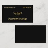 Führungskraft Schwarz und Gold Visitenkarte (Vorne/Hinten)