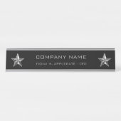 Führungskraft Silver Star Company Schreibtischnamensplakette (Vorderseite )