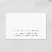 Führungskraft Sleek Marble Texture Visitenkarte (Rückseite)
